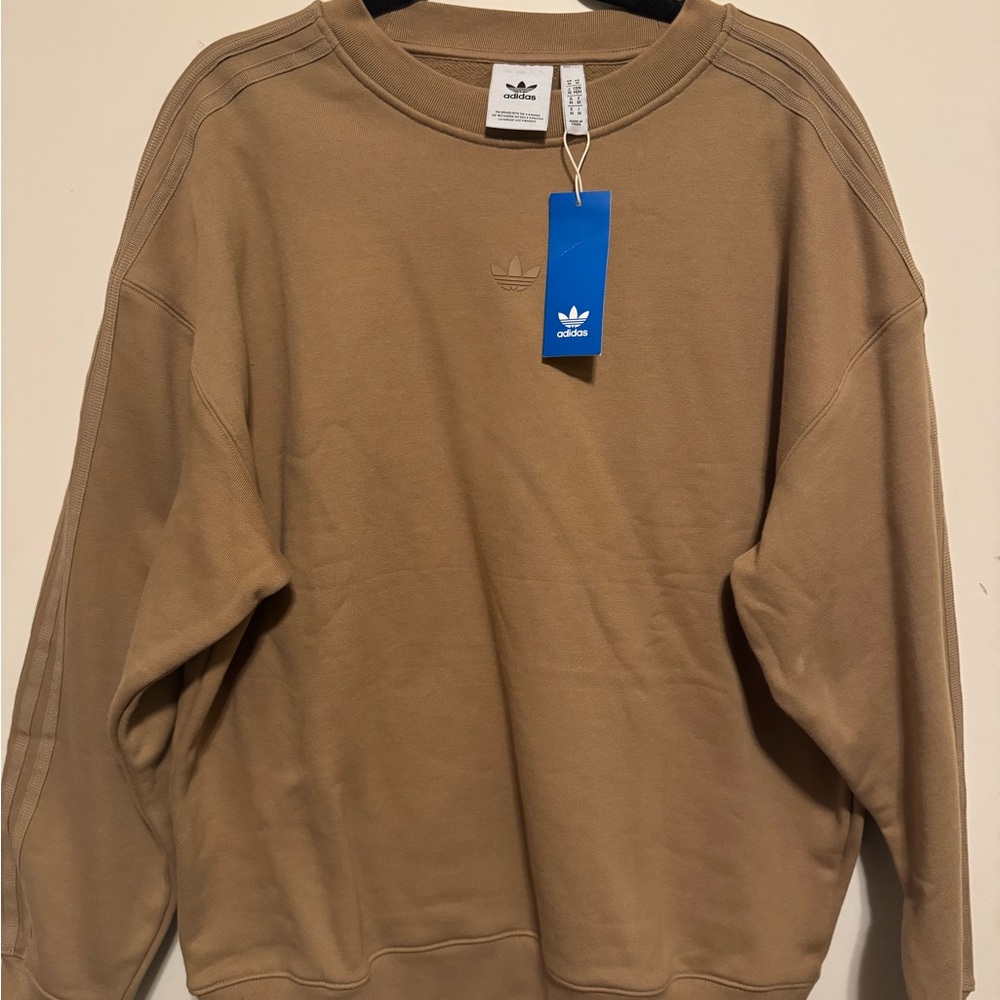 Adidas Men's Crewneck Sweater and Shorts in Brown